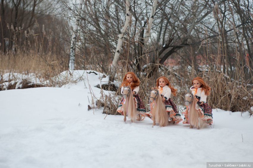 Творческий фото проект "Три белых коня" Фотосессия кукол готц Исла
