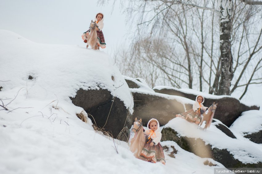 Творческий фото проект "Три белых коня" Фотосессия кукол готц Исла