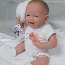 Кукла Новорожденная в белом конверте, 39 см, JC Toys