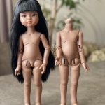 Шарнирное тело #01166 смуглое для кукол 32 см, Darak doll