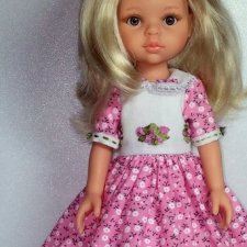 Платье с вышивкой лентами для кукол Paola Reina 32 см "Малышка Рози"