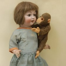 Антикварная кукла, характерная девочка, Koenig Wernicke, 1910 год