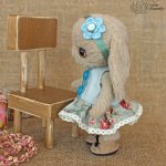 Заюшка Кнопа, игрушка ручной работы