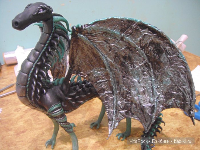 Дракон. Лепка. Полимерная глина. Фентази. МК. VitaRock