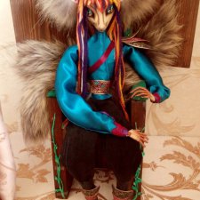 Кицунэ, девятихвостый лис:  лазурный самурай или аутфит №1