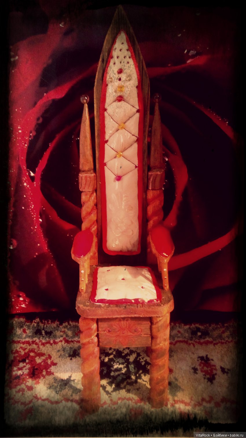 Кукольная мебель: трон №1 (фото 7)