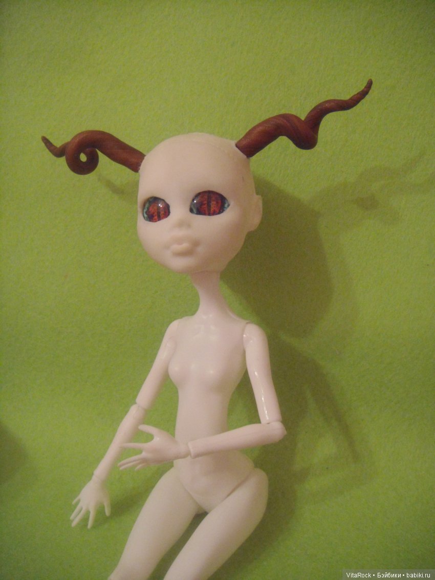 Кукольный эксперимент 5.1: модификация Monster High. Вставные рожки. Мини-МК (фото 4)