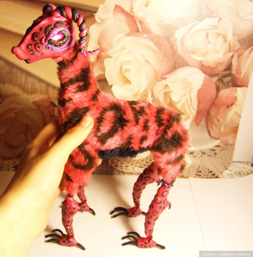 Кукольный эксперимент 6: шарнирный зверь в технике «Лепка и мех»