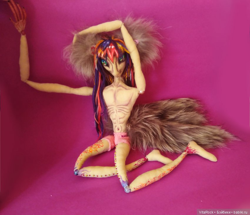 Улучшение подвижности текстильной куклы: шарниры в плечах (фото 8)