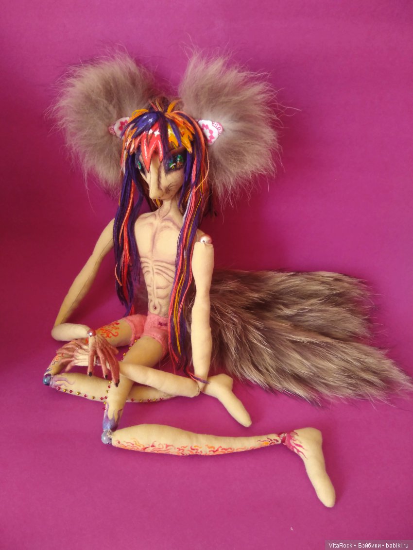 Улучшение подвижности текстильной куклы: шарниры в плечах (фото 5)