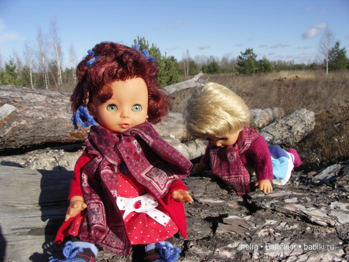 Мои куколки Эмми и Пеппи и небольшая прогулка по осеннему лесу