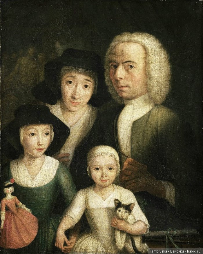 1760 ,Хендрик Шпильман,автопортрет с женой и детьми 1760 ,Хендрик Шпильман,автопортрет с женой и детьми