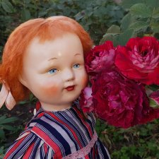 Терпеливая скромница.Прессопилочная советская кукла