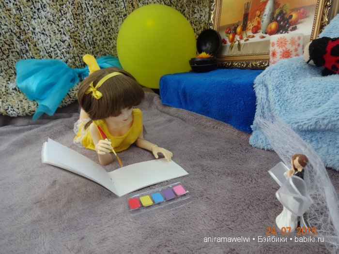 Желтое настроение :) — Гибридизация кукол BJD (БЖД): пересадка головы (фото 7)