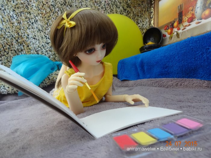 Желтое настроение :) — Гибридизация кукол BJD (БЖД): пересадка головы (фото 8)