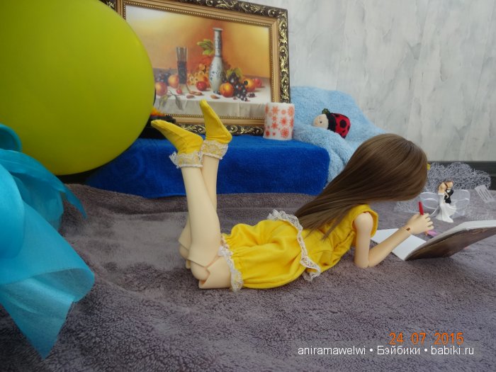 Желтое настроение :) — Гибридизация кукол BJD (БЖД): пересадка головы (фото 9)