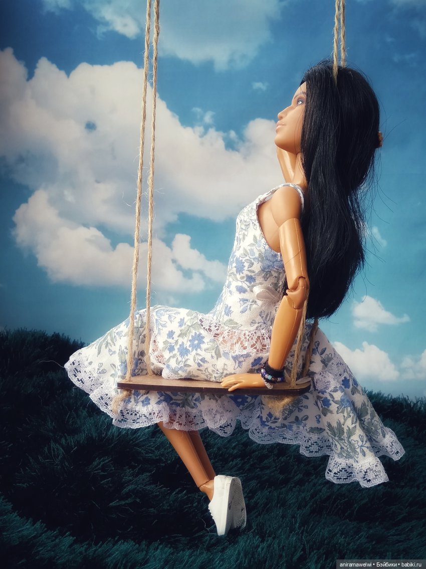 Новое платье, качели и лаванда. Романтический образ Марисы