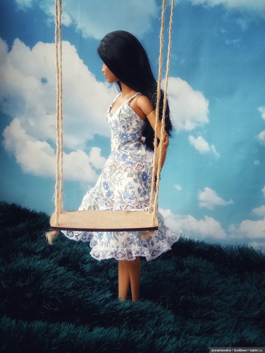 Новое платье, качели и лаванда. Романтический образ Марисы