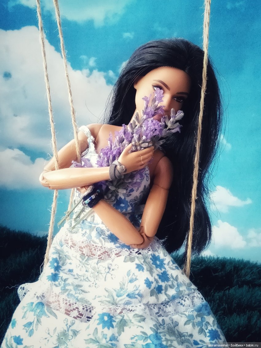 Новое платье, качели и лаванда. Романтический образ Марисы