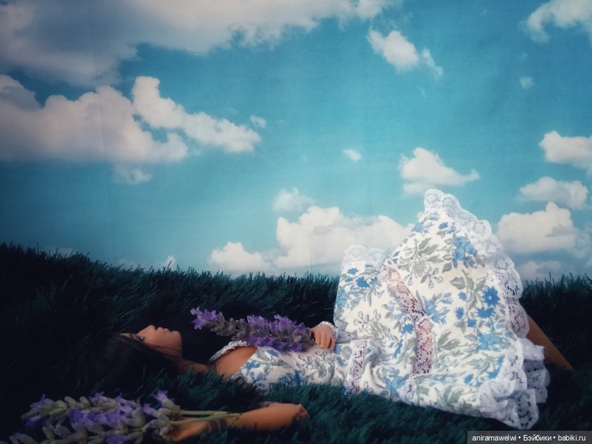 Новое платье, качели и лаванда. Романтический образ Марисы