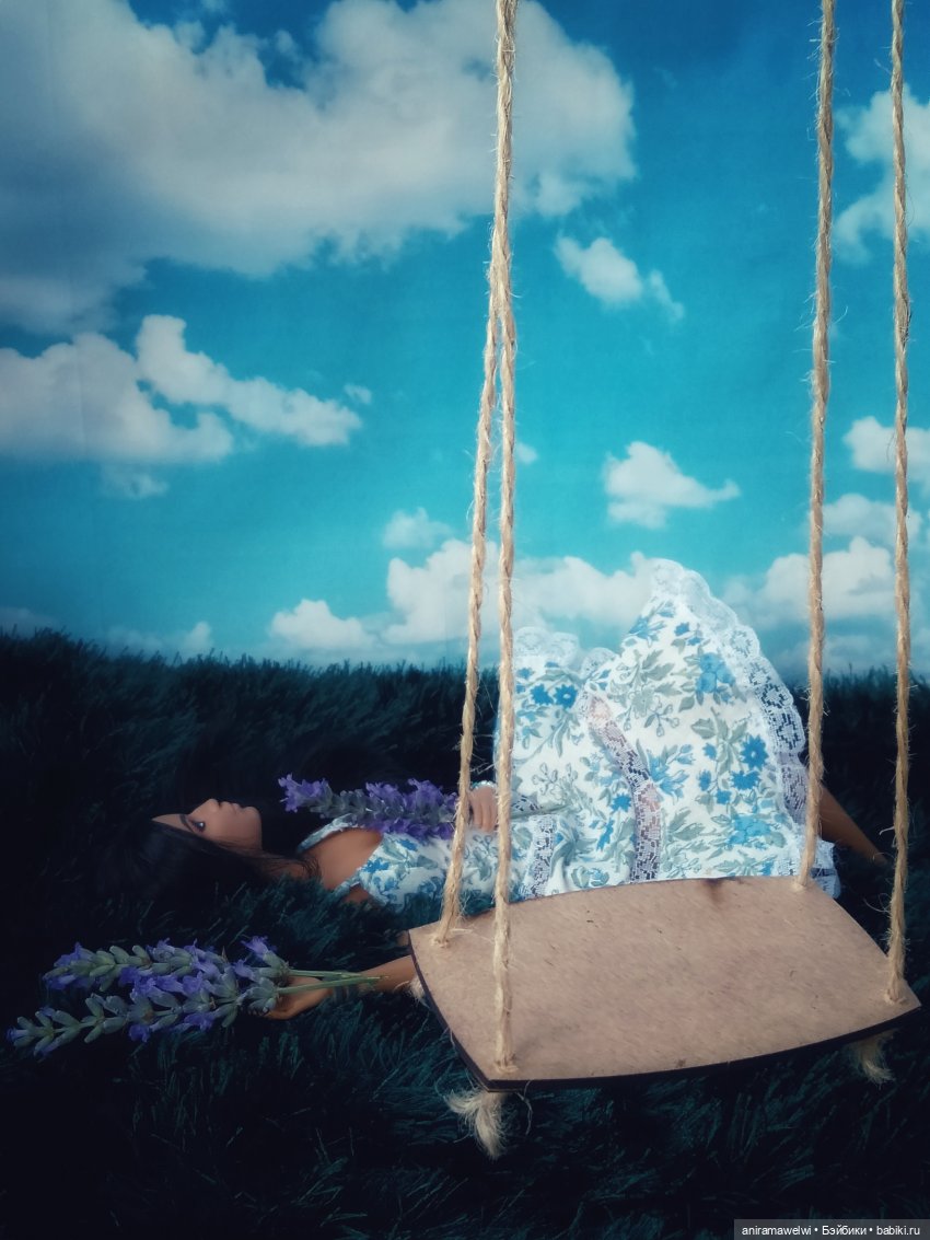 Новое платье, качели и лаванда. Романтический образ Марисы