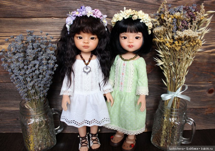 Незапланированная радость. Мои прекрасные осенние цветы - ООАК сестрёнки Мэйлин и Широюки