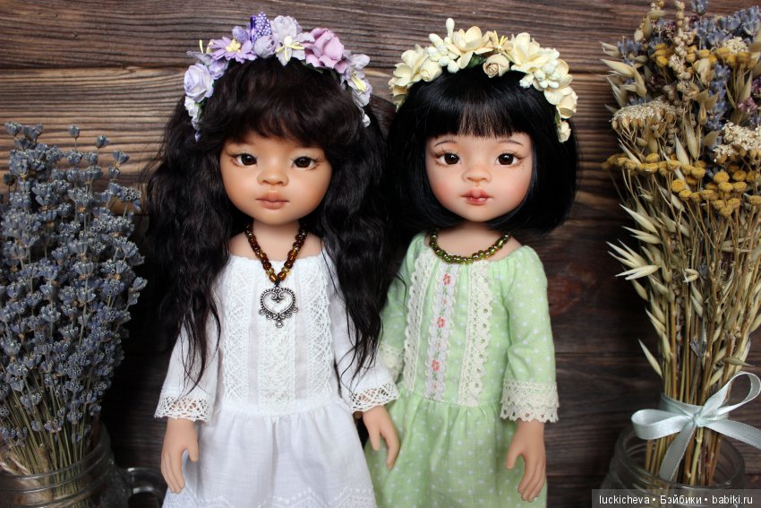 Незапланированная радость. Мои прекрасные осенние цветы - ООАК сестрёнки Мэйлин и Широюки