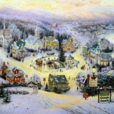 Зимние и новогодние пейзажи Томаса Кинкейда - художника света
