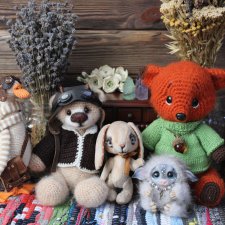 Игрушечные, но такие настоящие! Наше дружное семейство. Знакомство с Гусём Перелётным, баловство котиков Sofubi и ещё кое-что из жизни медведя, влюблённого в небо