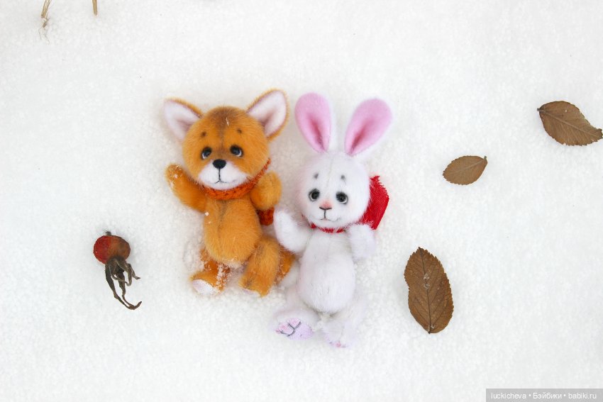 Зайчонок и Лисёнок встречают свою первую зиму | Бэйбики Зайчонок и Лисёнок встречают свою первую зиму (фото 6)