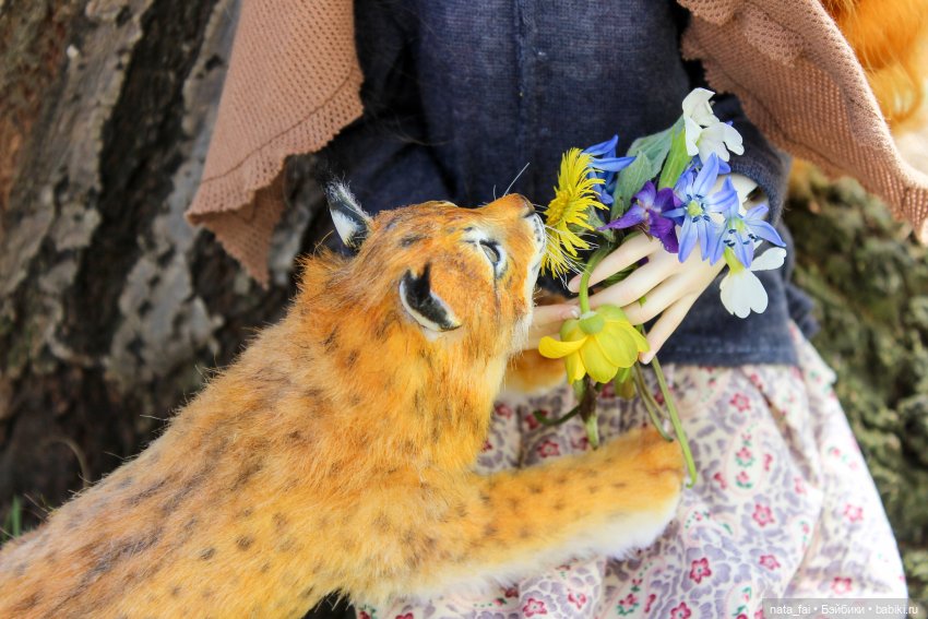 Файлин, рыська и первый весенний букет