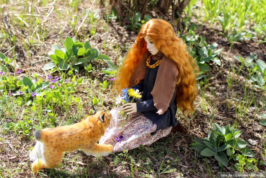 Файлин, рыська и первый весенний букет