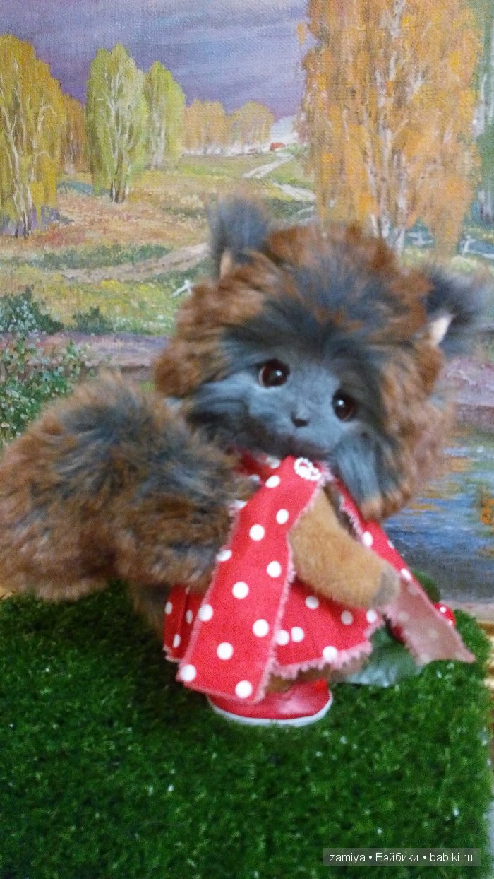 Игрушка ручной работы малышка белочка Долли (фото 4)