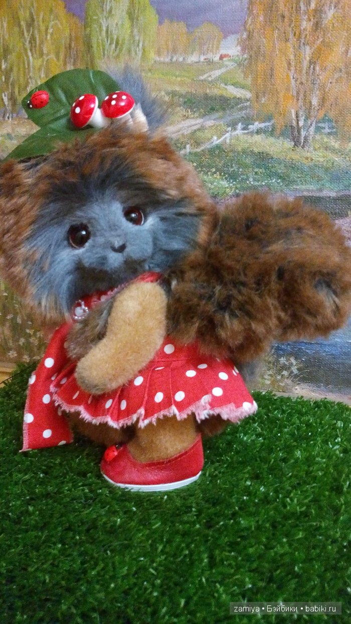 Игрушка ручной работы малышка белочка Долли (фото 3)
