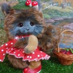 Игрушка ручной работы малышка белочка Долли