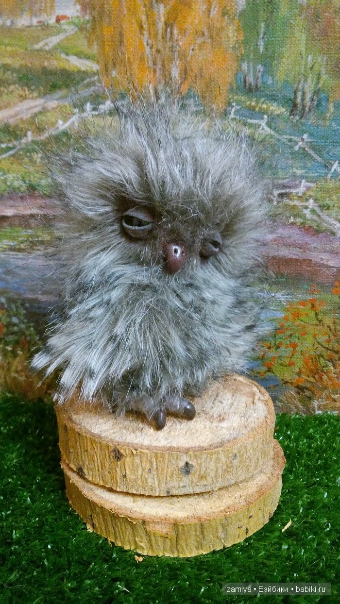 Софа - моя первая сова в стиле натюр, игрушка ручной работы (фото 3)