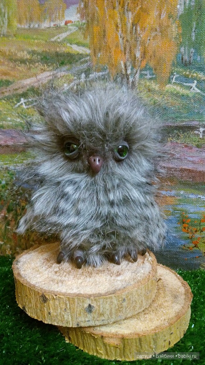 Софа - моя первая сова в стиле натюр, игрушка ручной работы