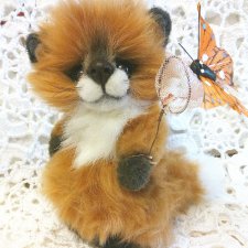 Веня - любитель охоты на бабочек. Игрушка  ручной работы