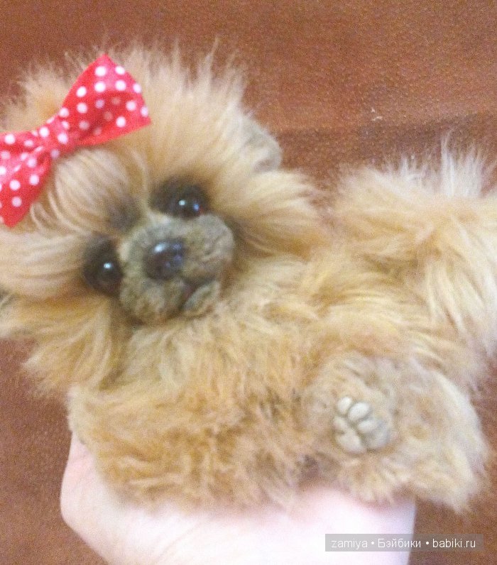 Мася крошка, игрушка ручной работы, пекинес (фото 5)