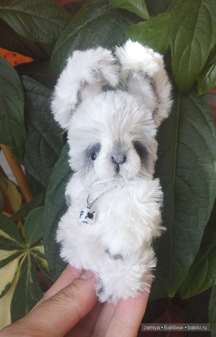 Пуппи - мой ладошечный зайчонок, авторская игрушка ручной работы (фото 2)