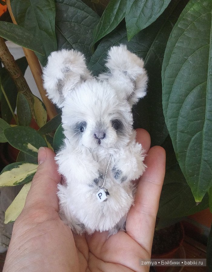 Пуппи - мой ладошечный зайчонок, авторская игрушка ручной работы (фото 7)