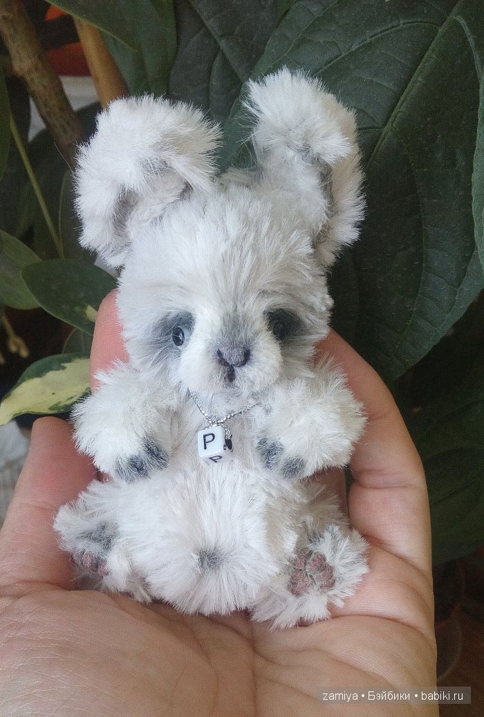 Пуппи - мой ладошечный зайчонок, авторская игрушка ручной работы (фото 3)