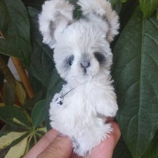 Пуппи - мой ладошечный зайчонок, авторская игрушка ручной работы