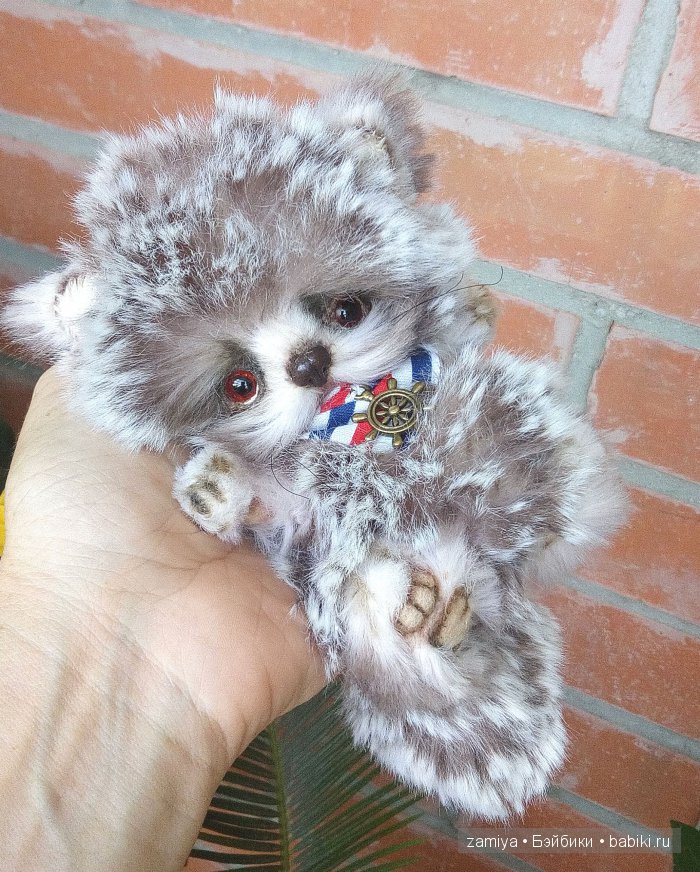 Марсель - котенок с Золотой рыбкой. Игрушка ручной работы (фото 8)