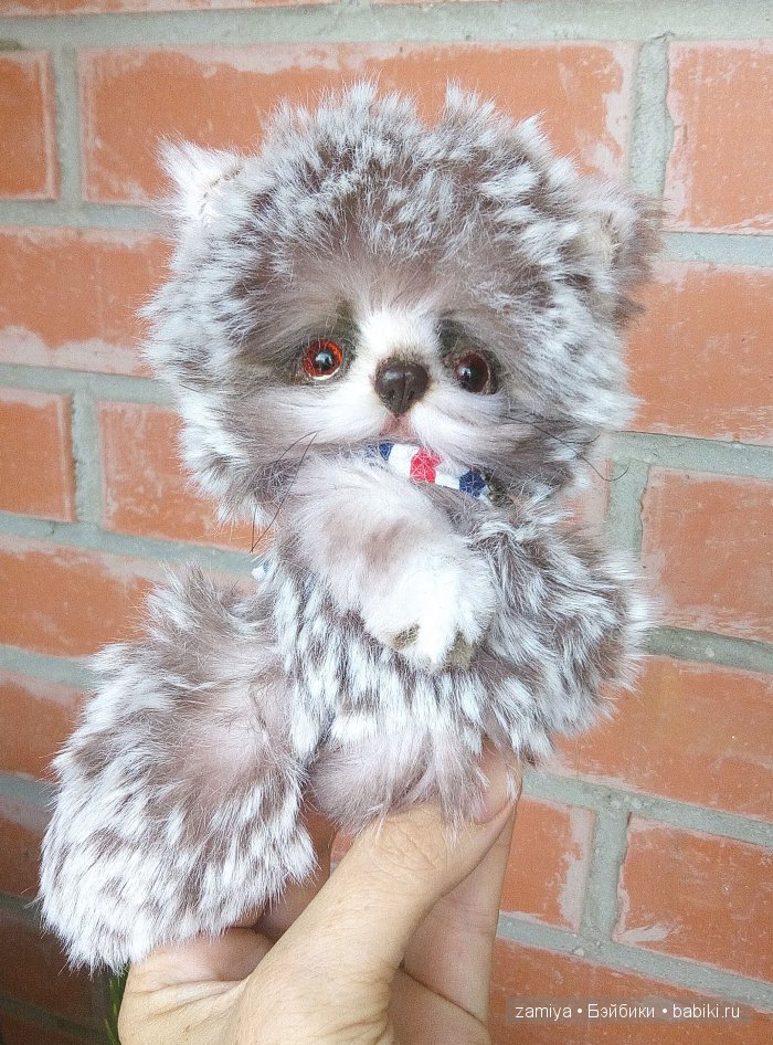 Марсель - котенок с Золотой рыбкой. Игрушка ручной работы (фото 5)