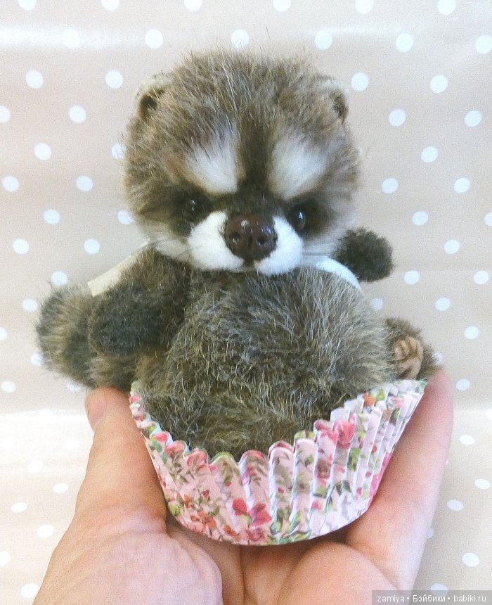Фьюри крошка-енот на основе МК Светланы Гуменниковой - авторская игрушка ручной работы (фото 4)
