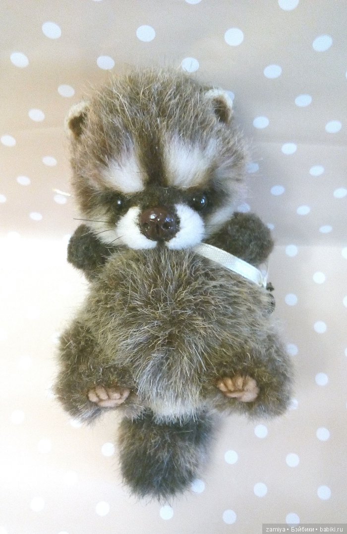 Фьюри крошка-енот на основе МК Светланы Гуменниковой - авторская игрушка ручной работы (фото 6)