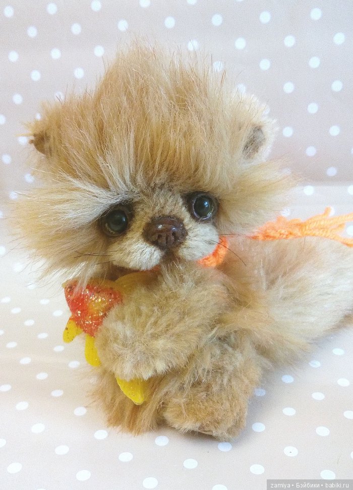 Мусик- мой мандариновый котик. Игрушка ручной работы (фото 7)