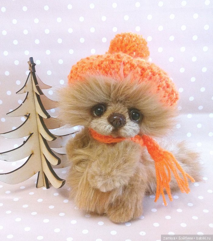 Мусик- мой мандариновый котик. Игрушка ручной работы