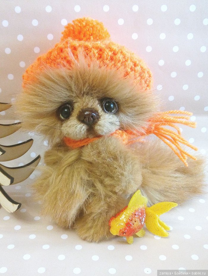 Мусик- мой мандариновый котик. Игрушка ручной работы (фото 3)